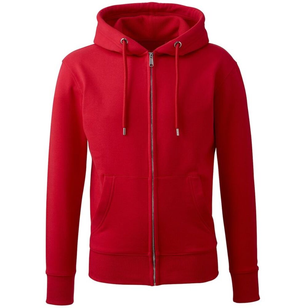 Anthem Mens Full Zip Hoodie / Red